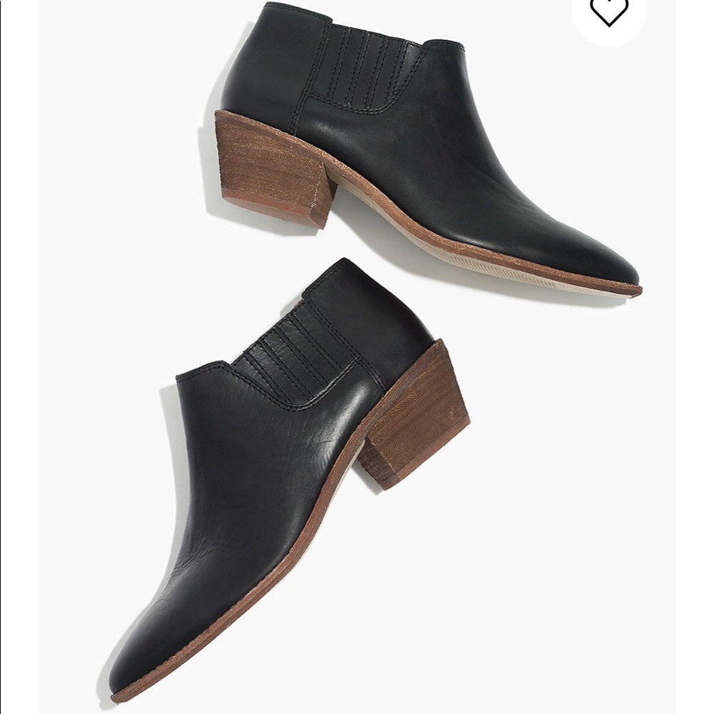 NEW • Madewell • Bonham Ankle Booties Black - Picture 2 of 6